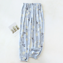 2025 Spring/Summer New Women's Sleeping Pants Viscous Fiber Gongsatin Ladies Beach Pants Mosquito Proof Pants Flower Home Pants