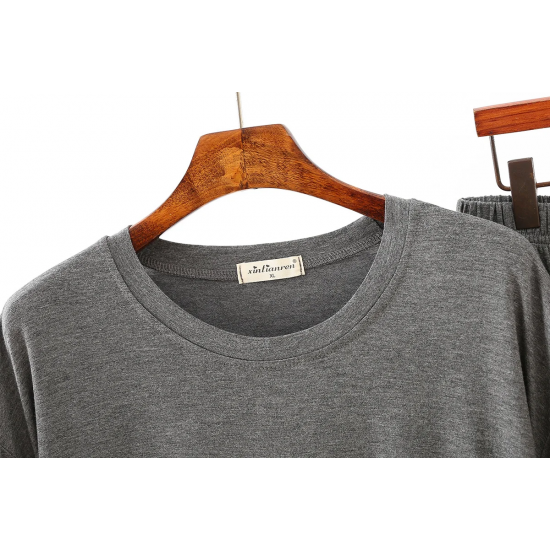 Japanese new style modal spring and autumn mens pajamas long-sleeved loose large size home service suit men pajama set sleepwear