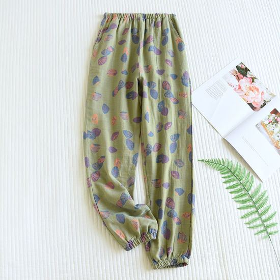 2025 New Women's Spring and Autumn Japanese Pants 100% Cotton Sleeping Pants Ladies Thin Close-up Pants Loose Home Pants