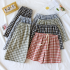 2025 New Summer Couple Japanese Shorts 100% Cotton Men's and Women's Plaid Simple Large Thin Home Shorts plaid pajama pants
