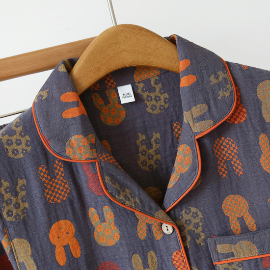 2025 Verão Novo Casal Shorts de Manga Curta Duas Peças Conjunto de 100% Algodão Crepe Tecido Homens e Mulheres Grande Homewear