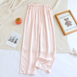 2025 New Summer Couple Sleeping Pants Gongsatin Viscous Fiber Men's and Women's Sleeping Pants Thin Large Loose Home Pants