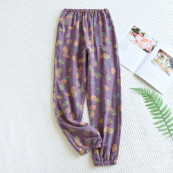 2025 New Women's Spring and Autumn Japanese Pants 100% Cotton Sleeping Pants Ladies Thin Close-up Pants Loose Home Pants